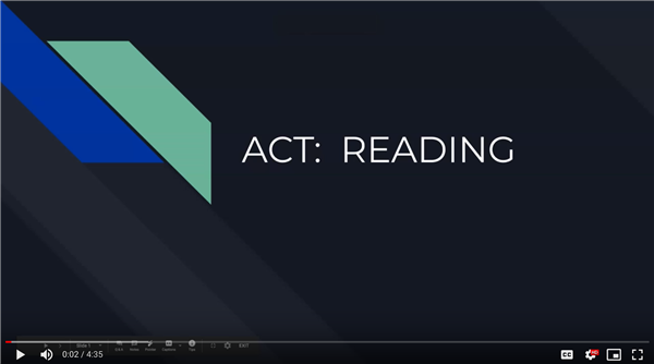 ACT Reading video graphic 