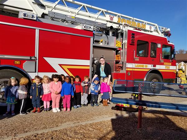 In Front of the Fire Truck
